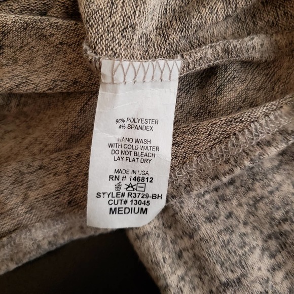 CAUTION TO THE WIND Flare Sleeve Tie Front Knit Blouse M - Picture 6 of 8